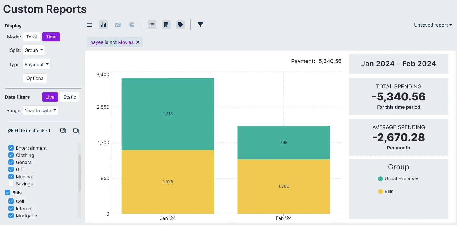 Sample custom report